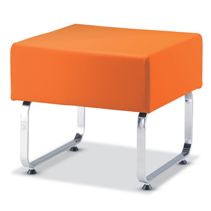 [현대] 1인용 큐브의자 오렌지 (주문제작) HT01094CB W520XD520XH470