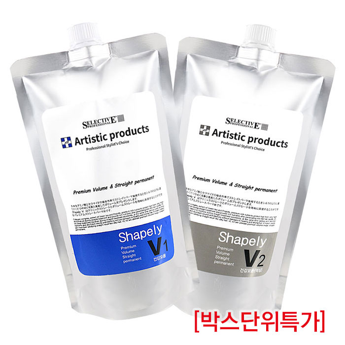 [셀렉티브] 셀렉티브 샤플리 프리미엄 스트레이트 펌(건강모용) V1+V2 500ml (박스단위특가)
