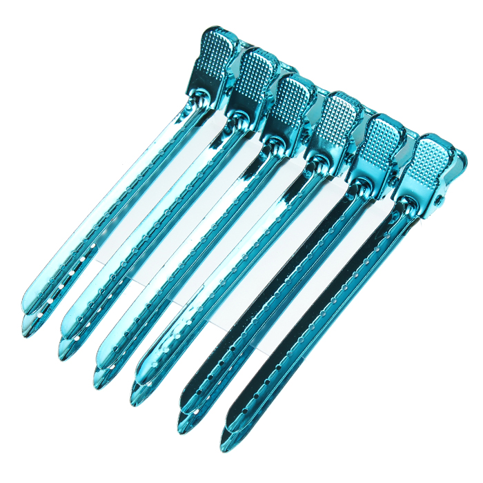 [DDY] 엠플렉스 업스타일 커트 클립핀셋 칼라(소) 9.4cm 6개1세트 (블루)