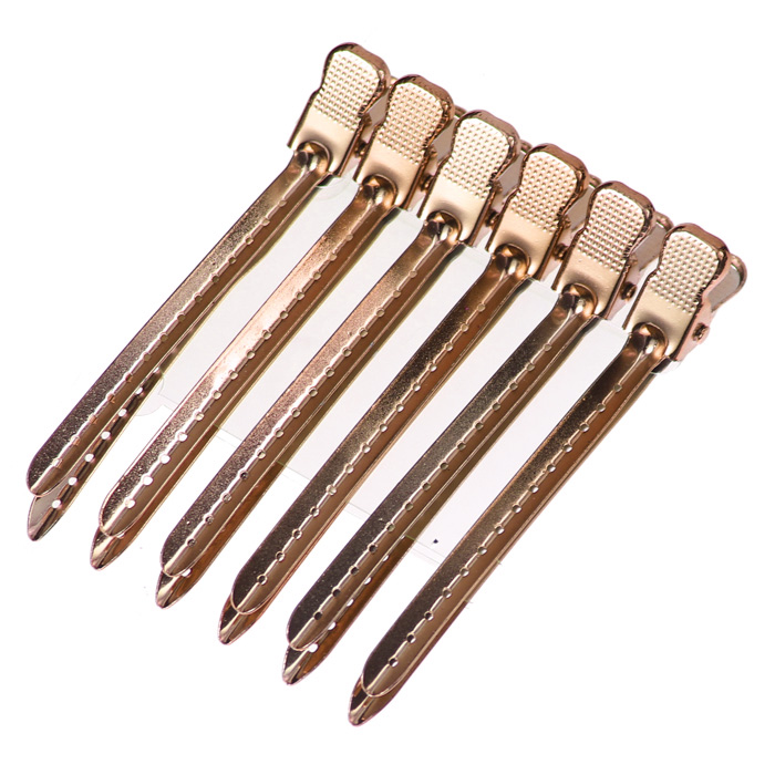 [DDY] 엠플렉스 업스타일 커트 클립핀셋 칼라(소) 9.4cm 6개1세트 (골드)