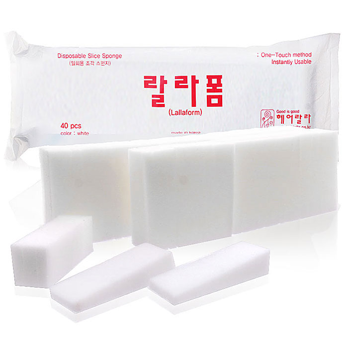 [헤어랄라] 랄라폼 조각 스폰지(조각 스펀지) 40피스 1봉