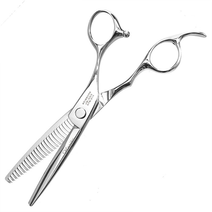 헤어2000 미용재료할인점,[하리츠] 하리츠 6인치 고급 25발 3홈 단조 틴닝 가위 JB-253,[made in japan] 고급 6인치 고급 25발 3홈 틴닝가위 / 낙타형 손잡이 / 절삭률 35%