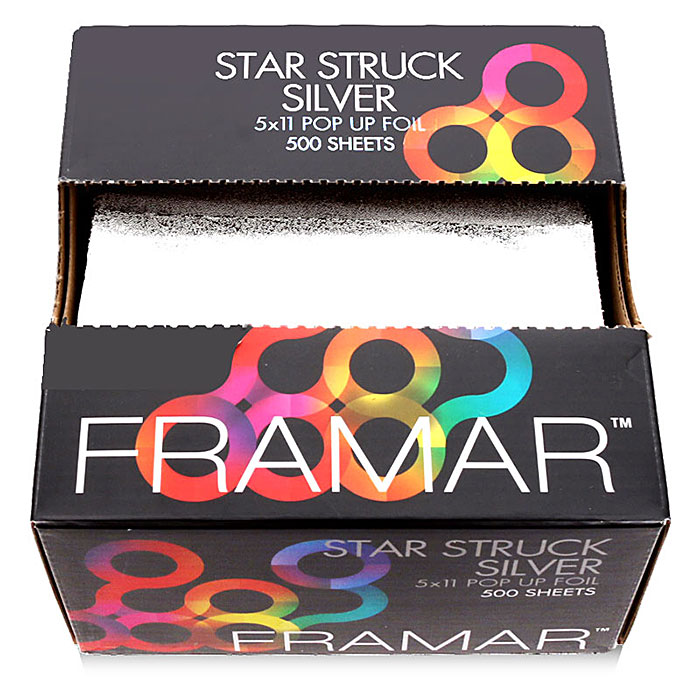 헤어2000 미용재료할인점,[FRAMAR] 프라마 스타 스트럭 실버 팝업 호일 500매 (옴브레/솜브레/발레아쥬)