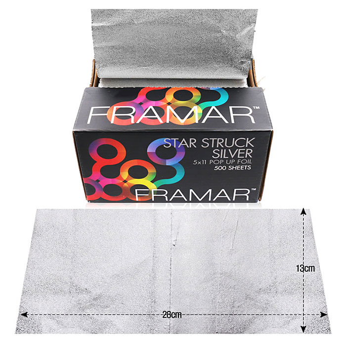 헤어2000 미용재료할인점,[FRAMAR] 프라마 스타 스트럭 실버 팝업 호일 500매 (옴브레/솜브레/발레아쥬)