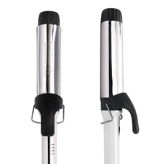 헤어2000 미용재료할인점,[그리에이트] 티타늄 컬링 라인 아이롱 TR 360 화이트 CL-32/38,코드길이 :32mm/38mm [티타늄코팅 발열판,슬림형손잡이,세라믹코팅,양손이용]