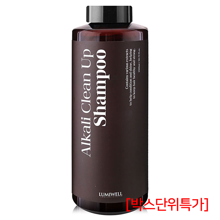 [루미웰] 루미에스 알칼리 클린 업 샴푸 1,500ml (알칼리샴푸) (박스단위 특가) 샴푸펌푸 4개 증정