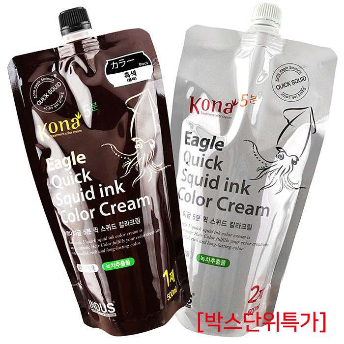 [인더스] 인더스 코나 5분 퀵스피드 오징어먹물 염색약 500g (초특가할인)