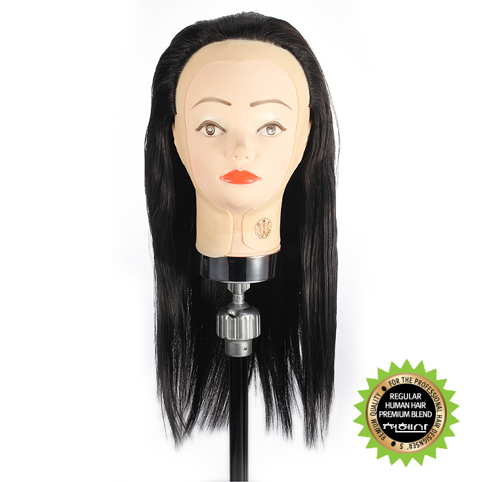 [천혜사] 연습용 가발 레귤러 18인치 45Cm (인모20% + 카네카론80%) CC-1812 / No.21